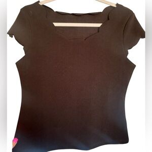 NWT SHEIN Elegant Black Women's Top